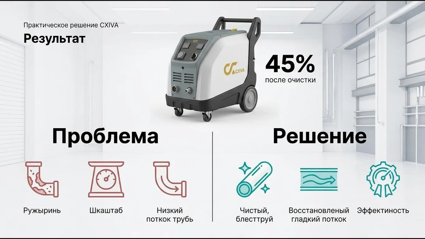 Результат после обслуживания и восстановления работоспособности